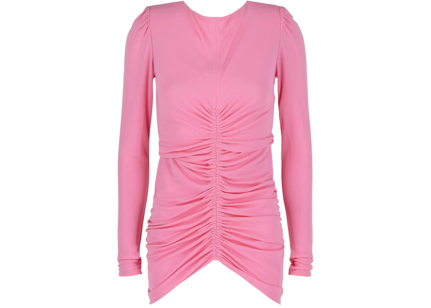 Givenchy Women's Ruched Long-Sleeve Top Bubble Gum