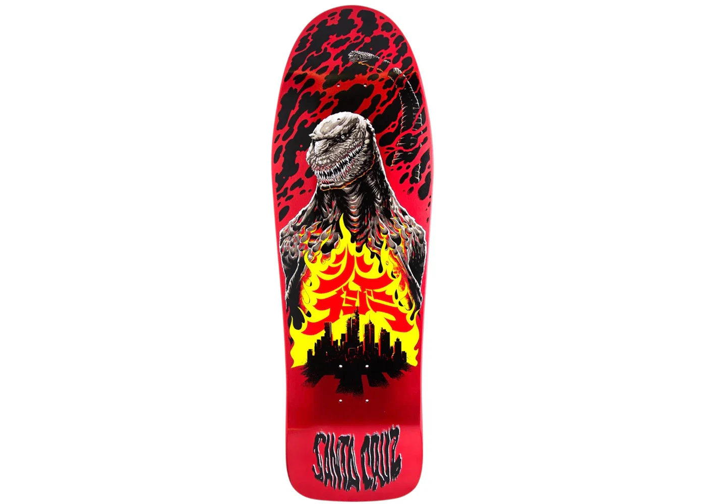 Godzilla Santa Cruz Shin Godzilla Knox Firepit Skateboard Deck Red