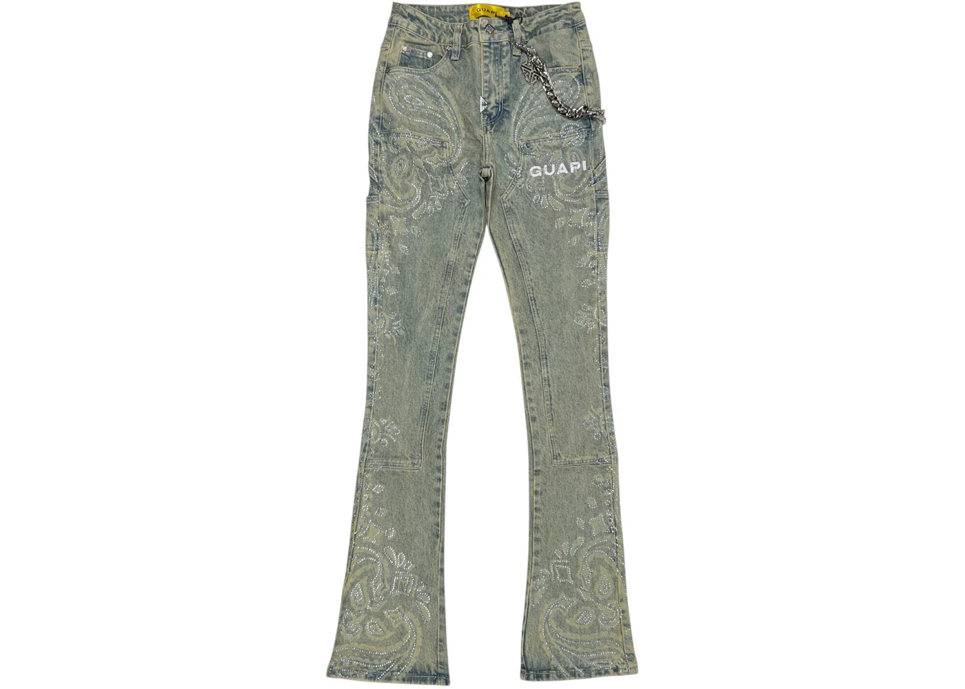 Guapi Vintage Paisley Denim Jeans Vintage