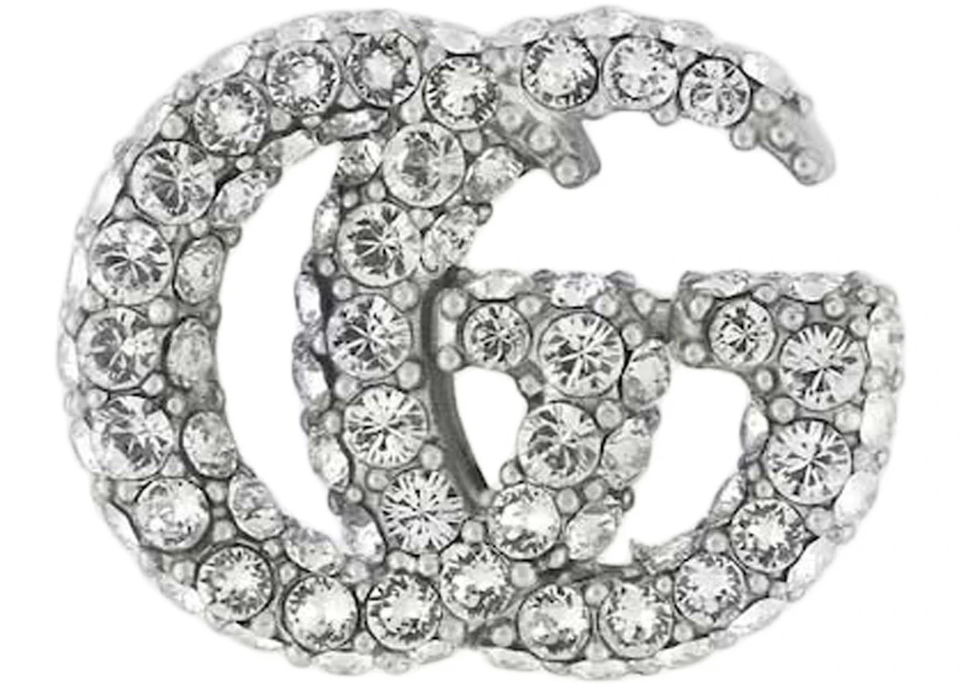 Gucci GG Marmont Single Crystal Earring Palladium-tone