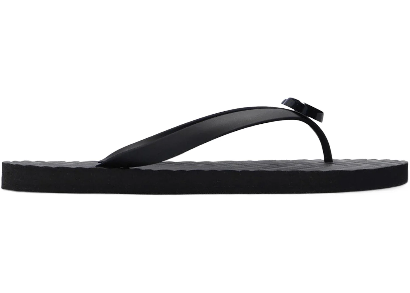 Gucci GG Rubber Thong Sandals Black