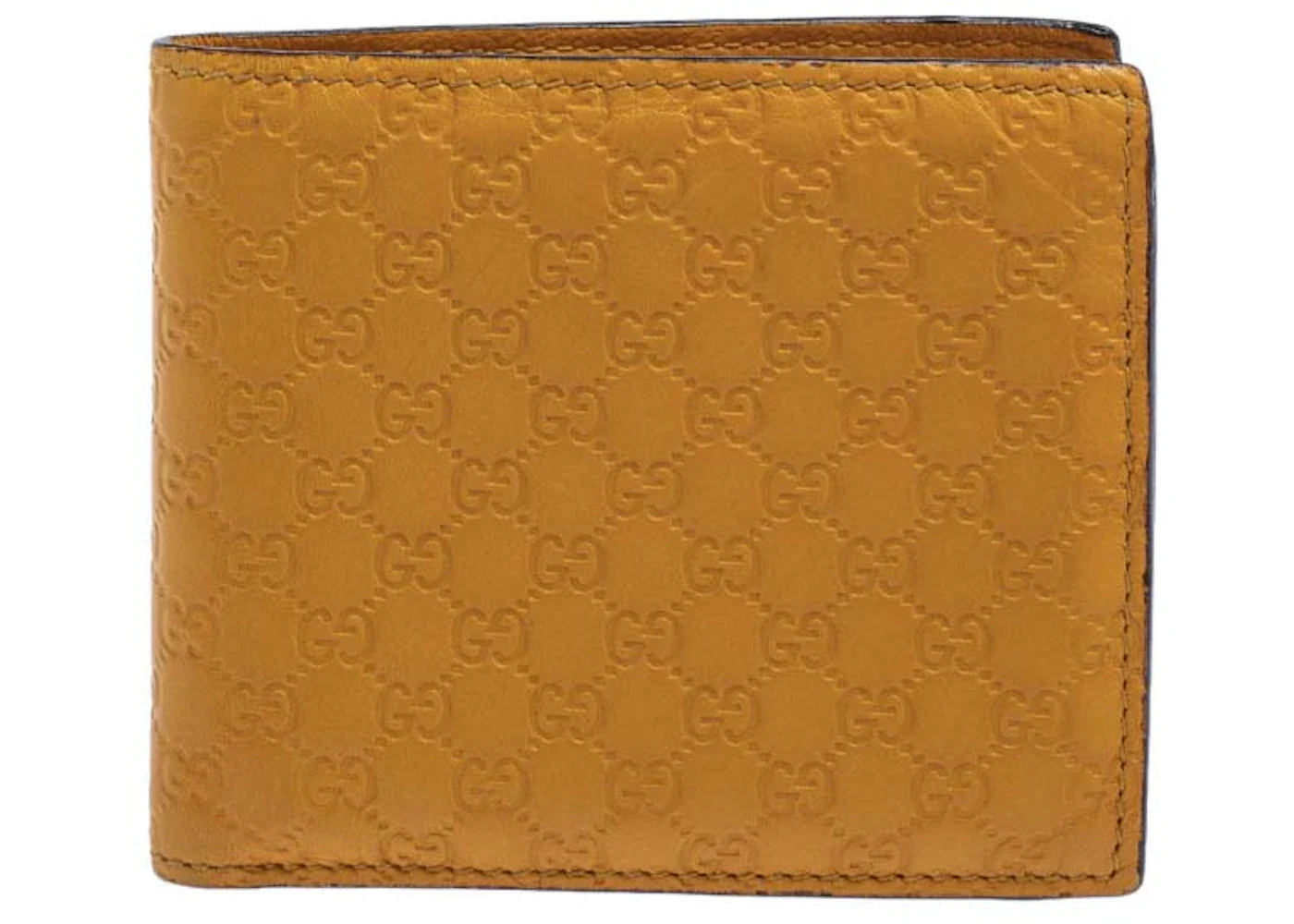 Gucci Microguccissima Bi-Fold Wallet Mustard Yellow