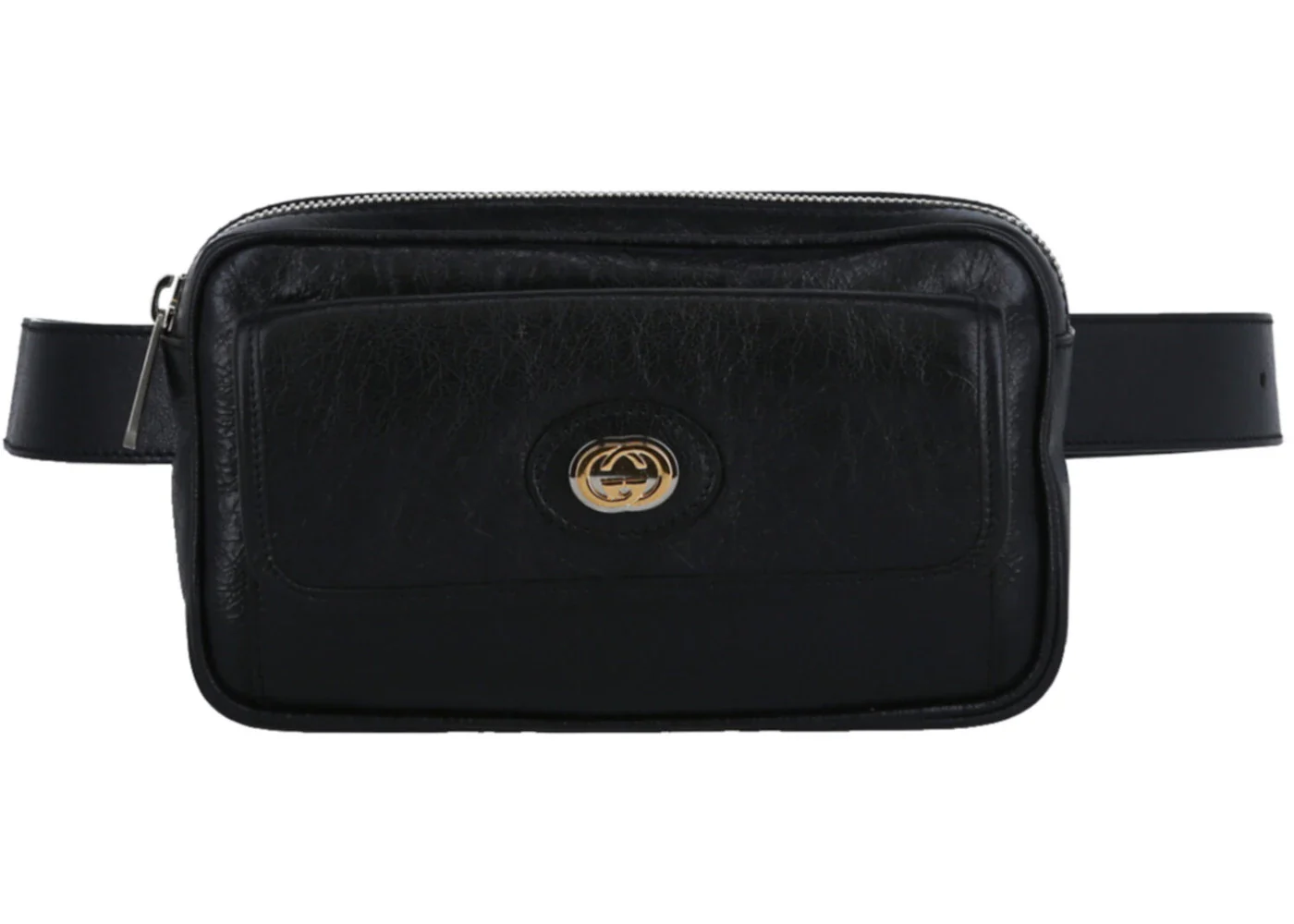 Gucci Morpheus Fluffy Leather Belt Bag Black