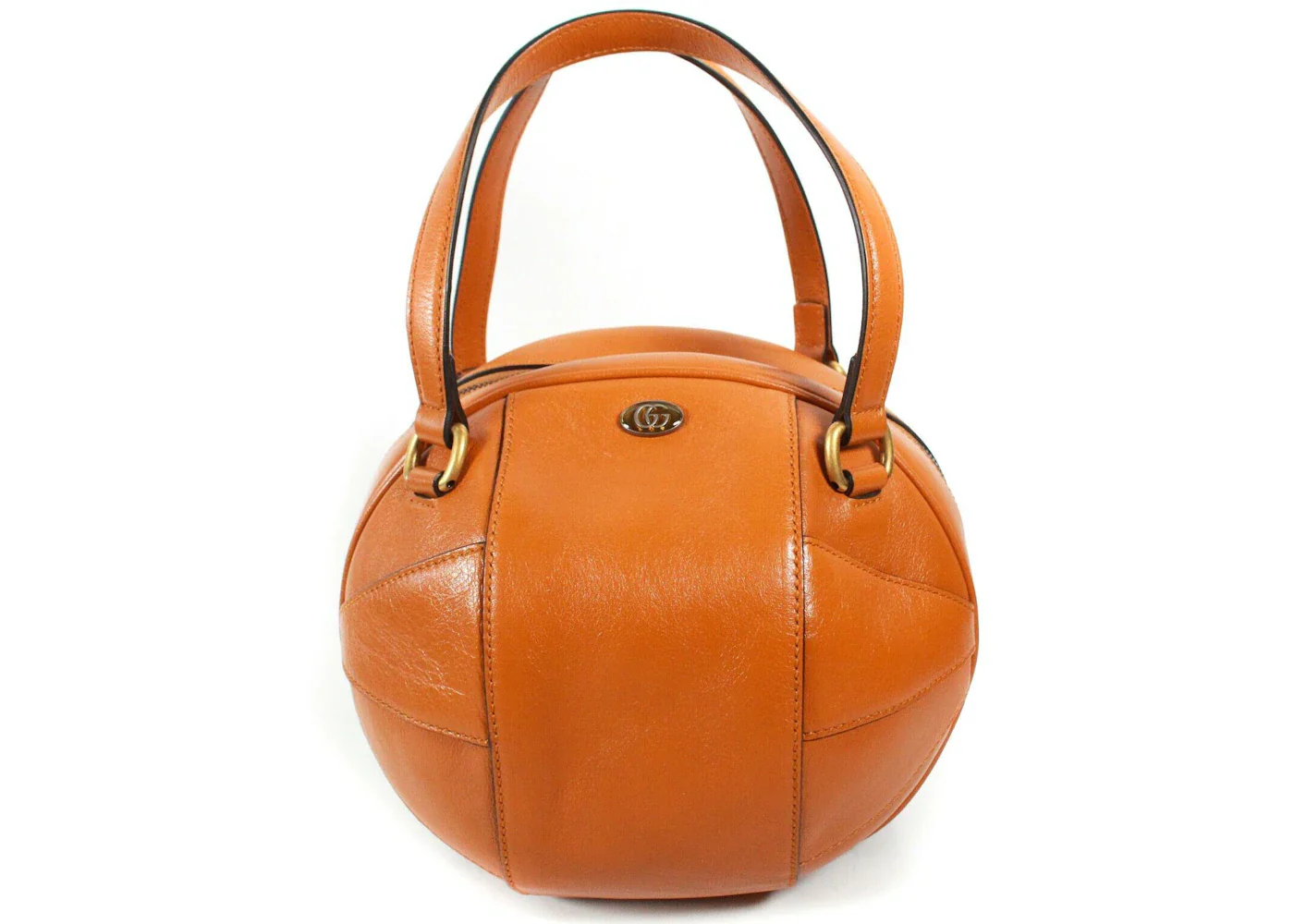 Gucci Ophidia GG Round Shoulder Bag Leather Medium Tan