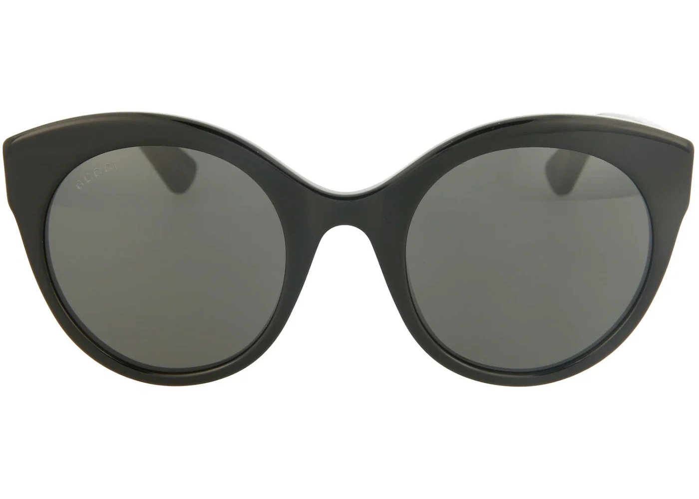 Gucci Round-Frame Acetate Sunglasses Black Black Grey (GG0028S-30000975-001)