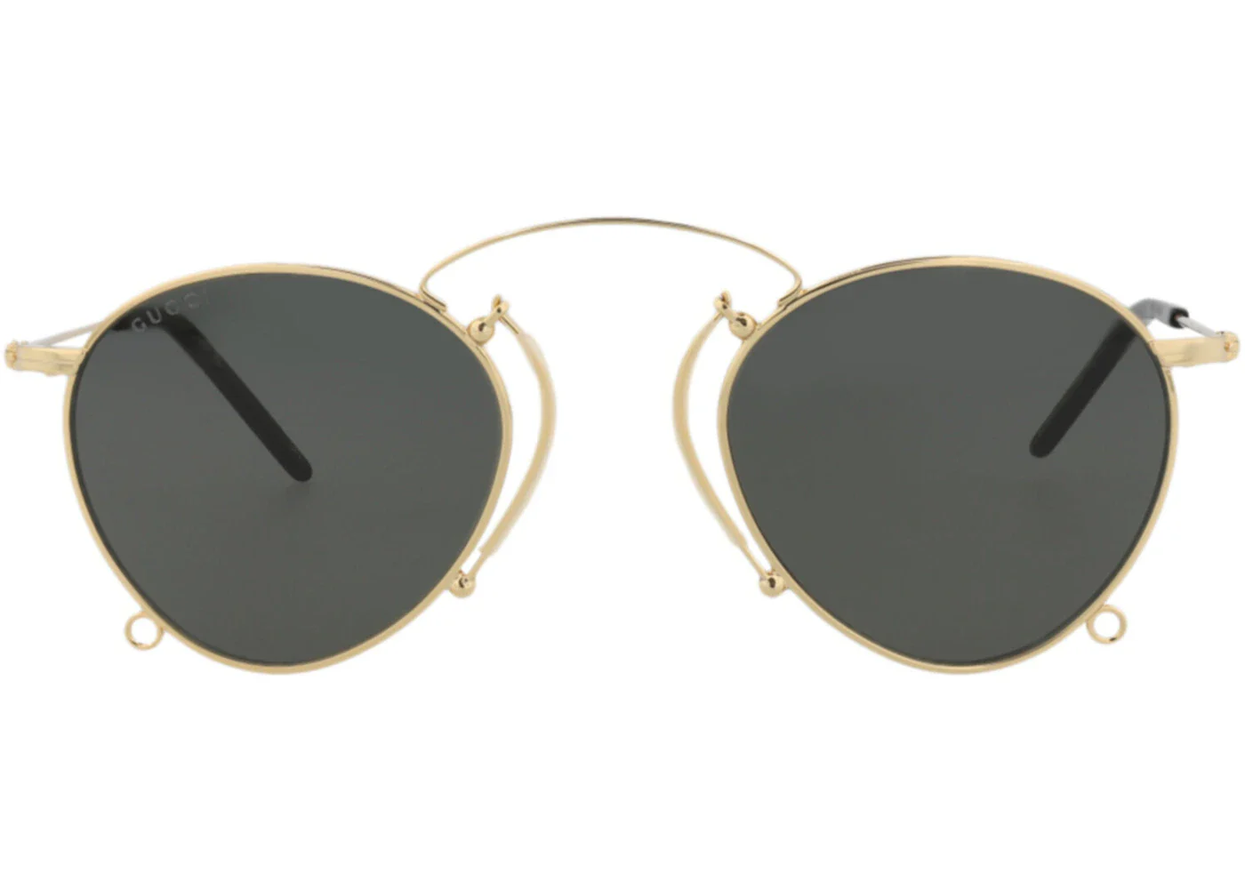 Gucci Round-Frame Metal Sunglasses Gold/Gold/Grey (GG1034S-30011714-002)