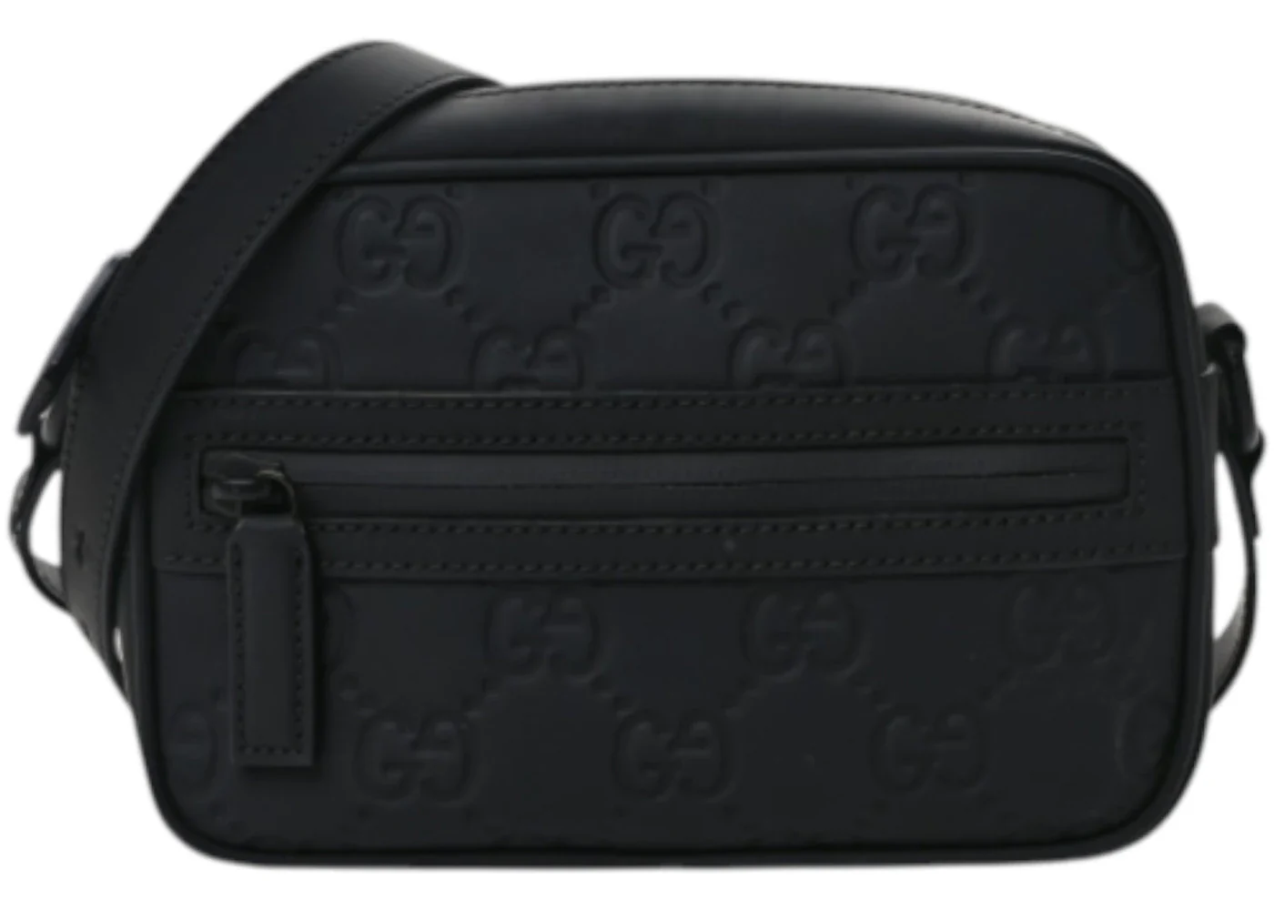 Gucci Rubber Effect Monogram Crossbody Black
