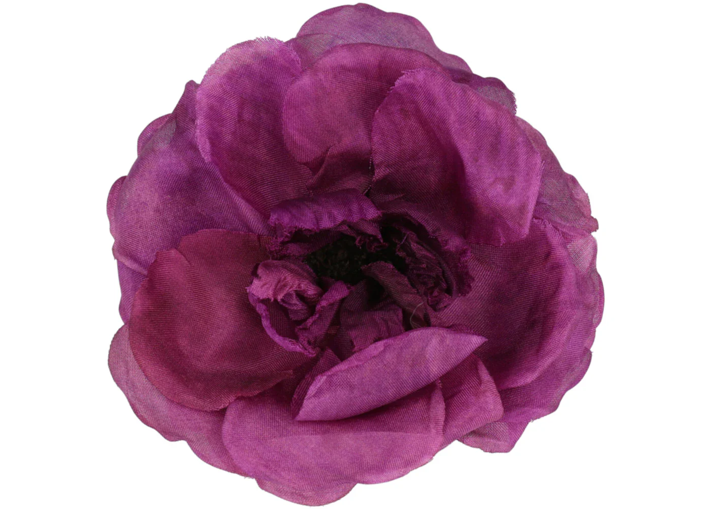 Gucci Silk Flower Brooch Silver