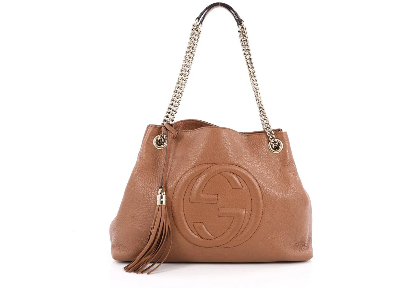 Gucci Soho Shoulder Bag Chain Strap Medium Brown