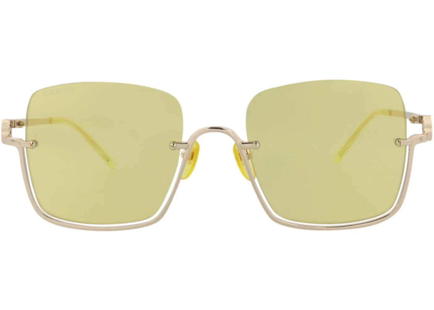 Gucci Square-Frame Metal Sunglasses Gold/Gold/Gold (GG1279S-30013846-006)