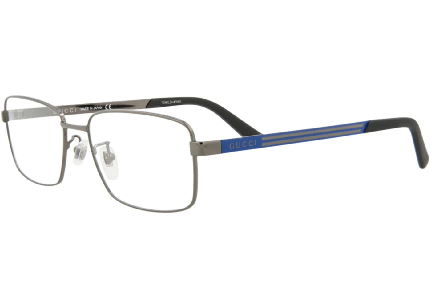 Gucci Square Rectangle Optical Frames Ruthenium/Blue/Transparent (GG0693O-30008616-003)