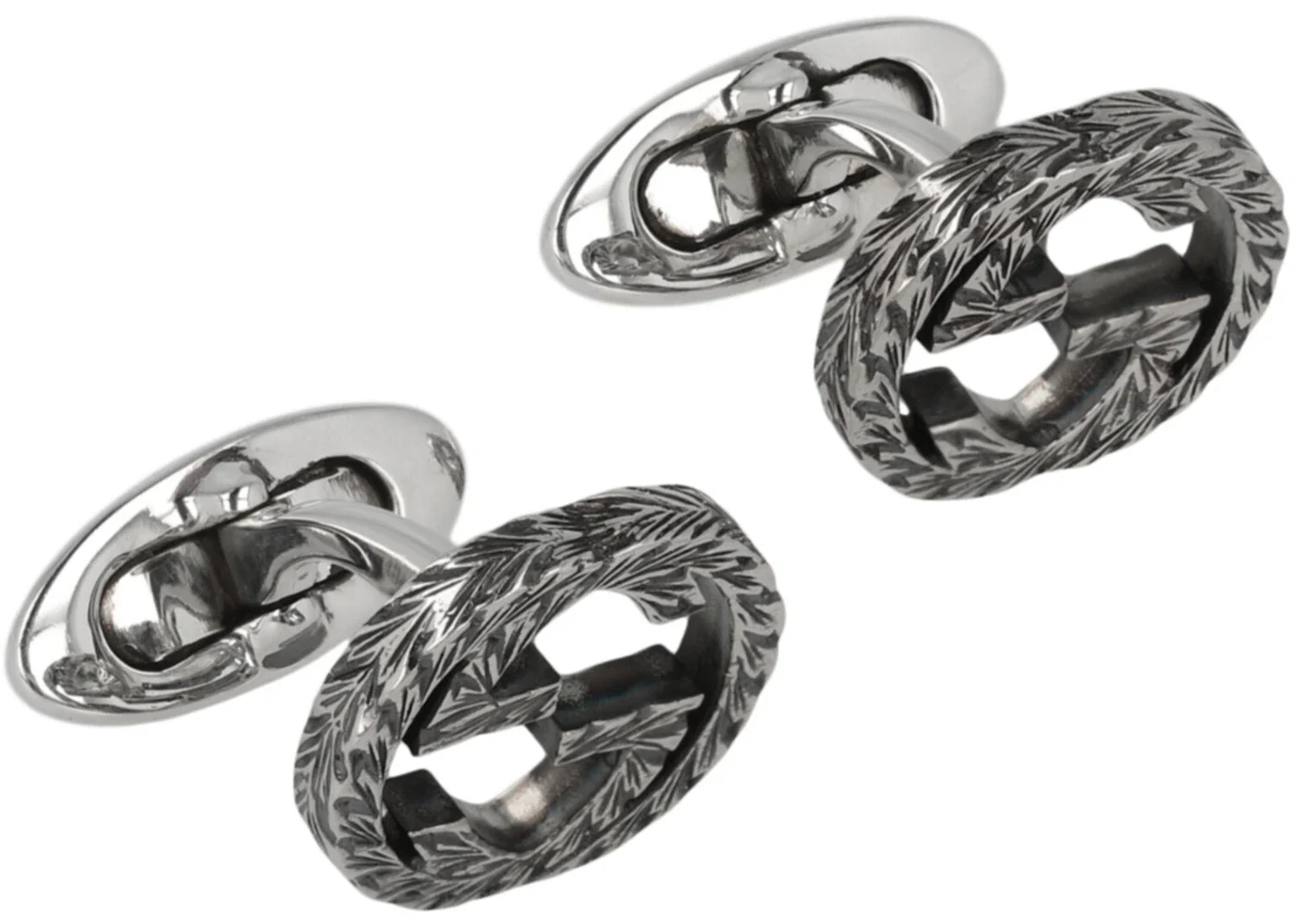 Gucci Sterling Silver Interlocking G Cufflinks Silver