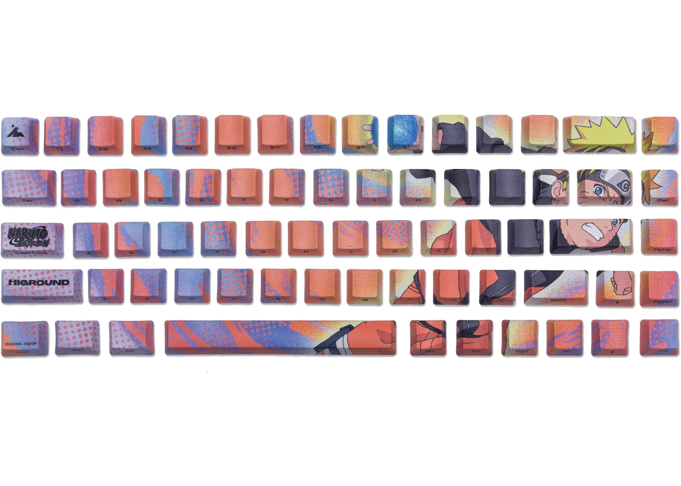 Higround Naruto x Naruto Keycap Set Orange/Blue