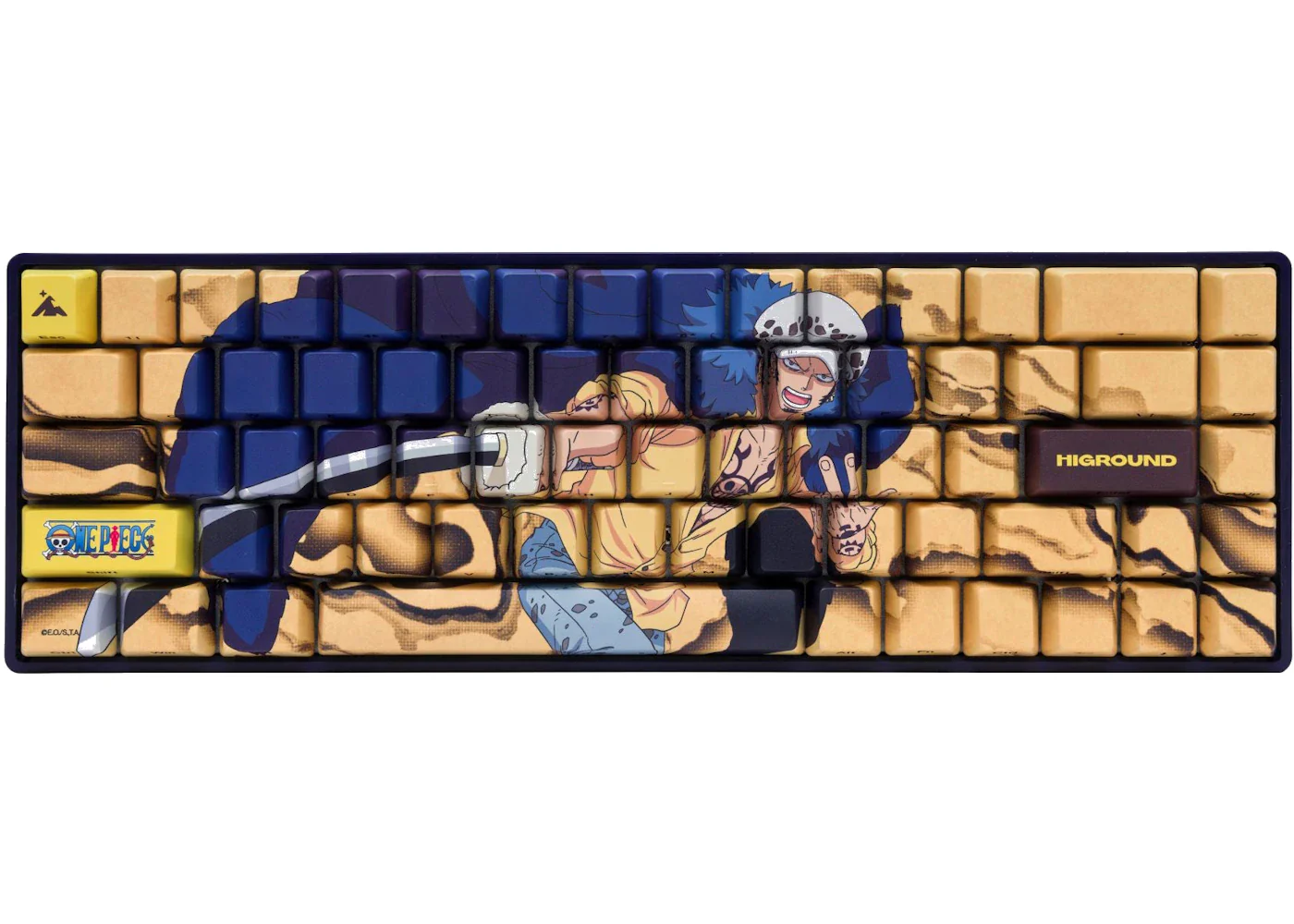 Higround x One Piece Law Basecamp 65 Keyboard Blue/Yellow