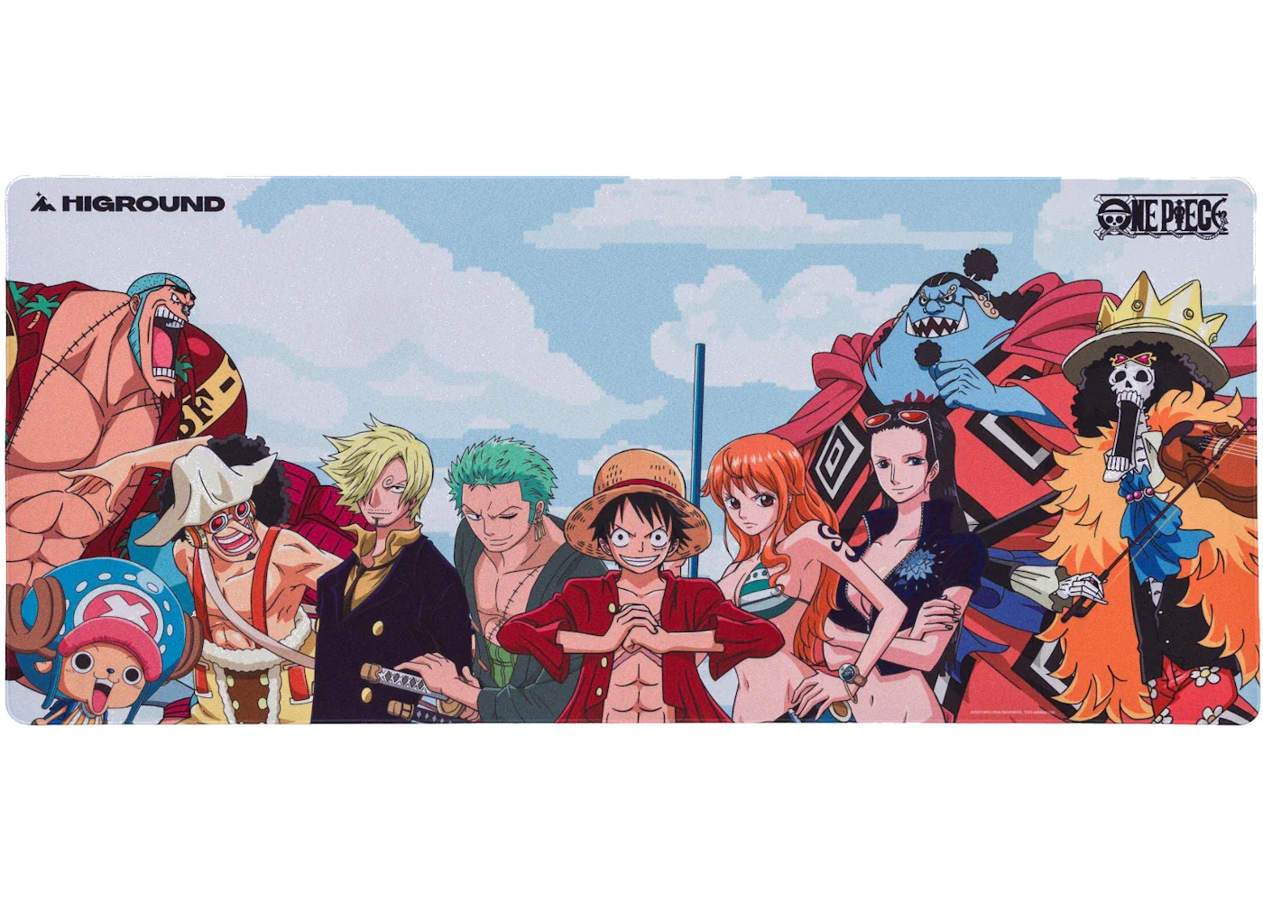 Higround x One Piece Straw Hat Crew Mousepad Mousepad White/Black