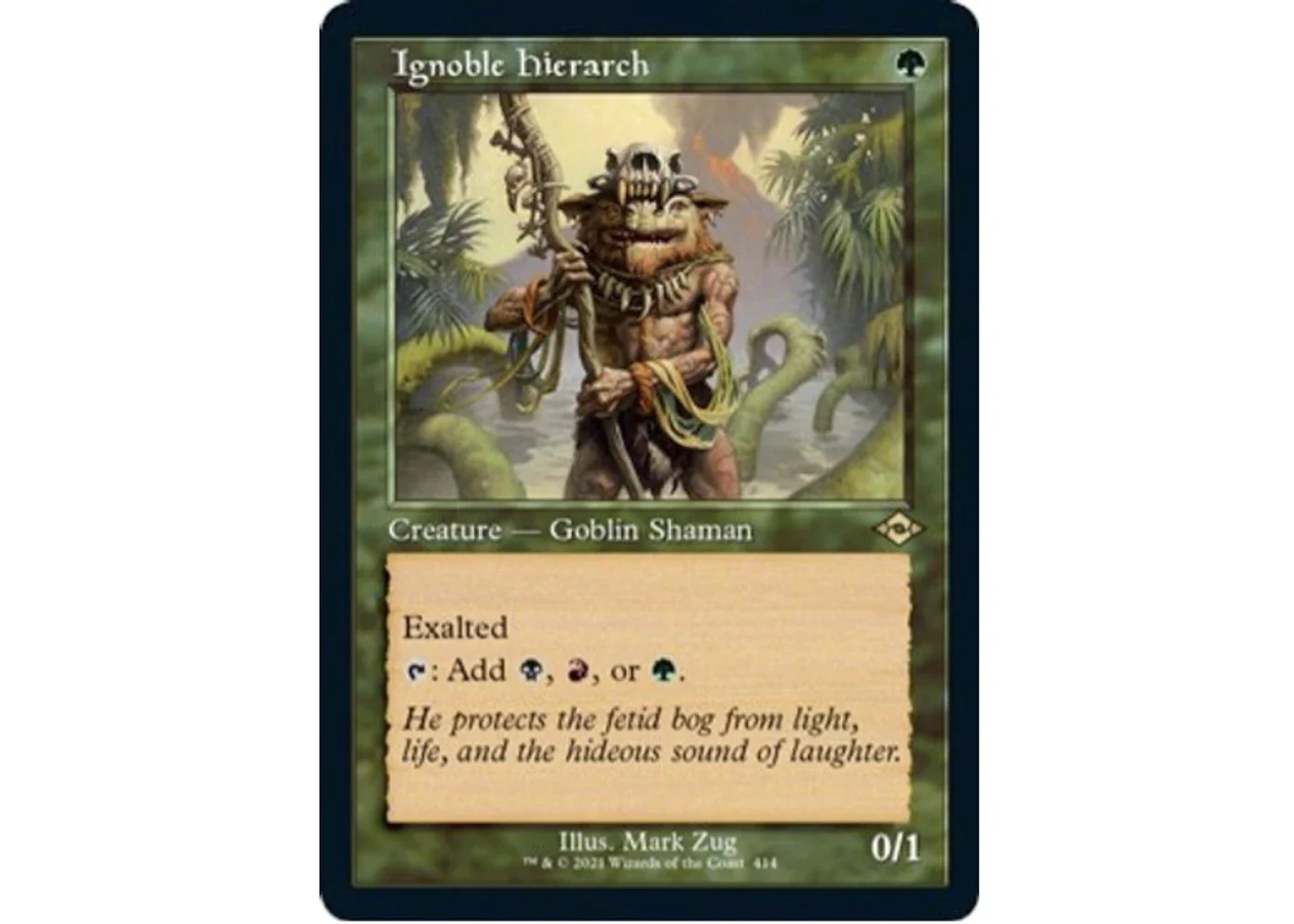 Ignoble Hierarch (Retro) (Foil Etched) Magic: The Gathering TCG Modern Horizons 2 Rare #414 (Ungraded)