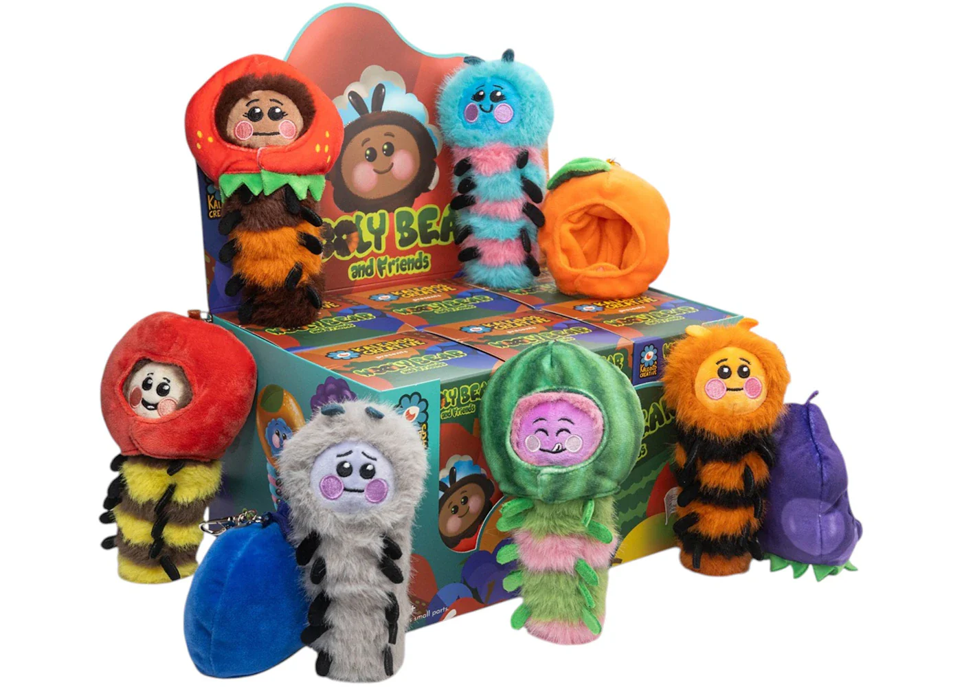 Kaleidos Creative Wooly Bear and Friends Plush Keychain Sealed Case (6 Blind Boxes)