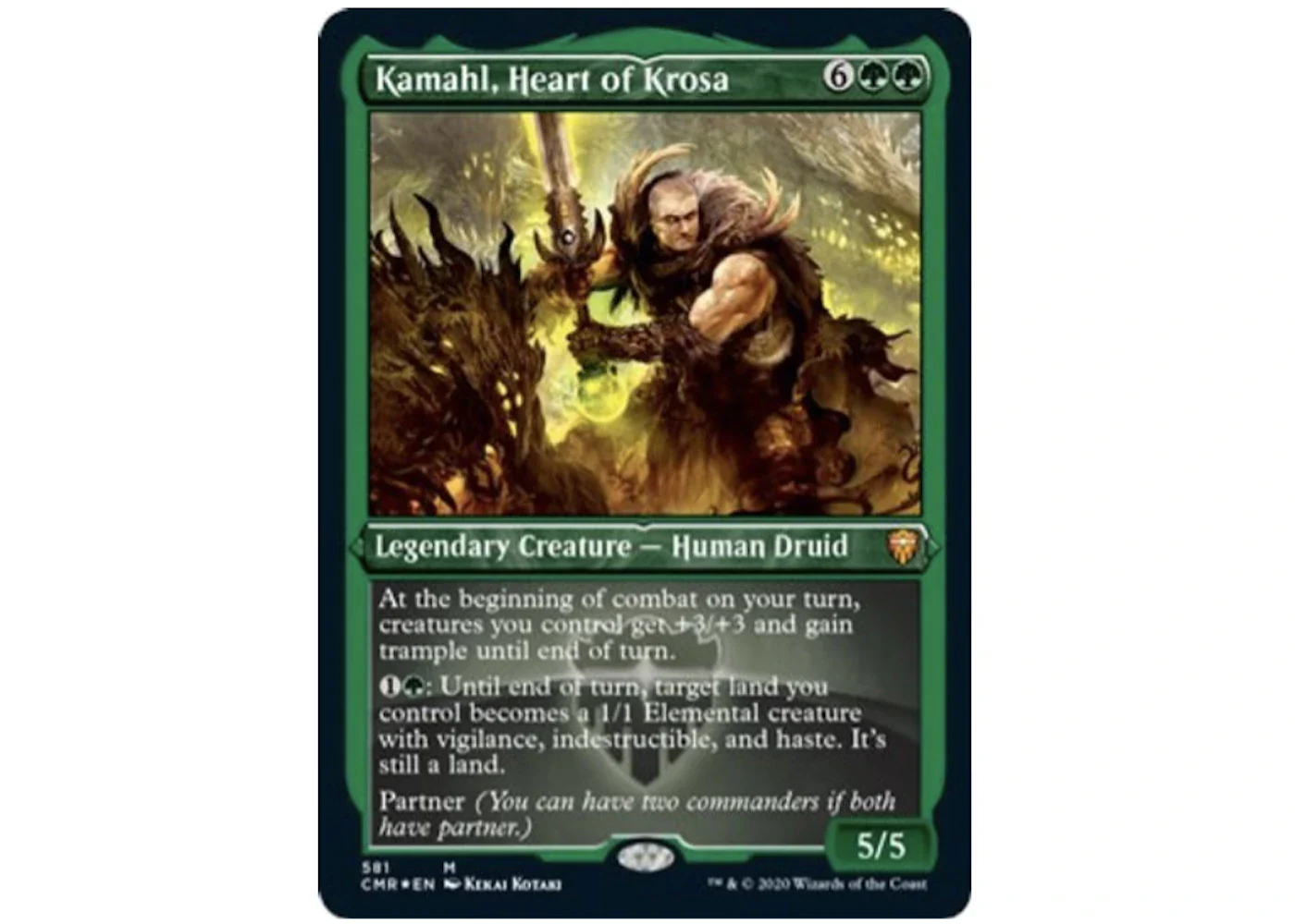 Kamahl, Heart of Krosa (Foil Etched) Magic: The Gathering TCG Commander Legends Mythic #581 (Ungraded)