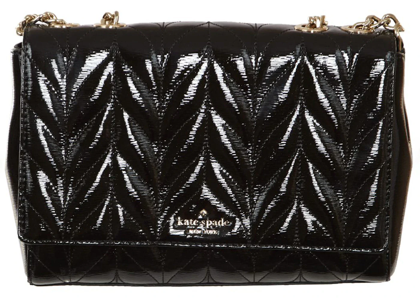 Kate Spade Emelyn Quilted Patent Briar Lane Crossbody Bag Mini Black