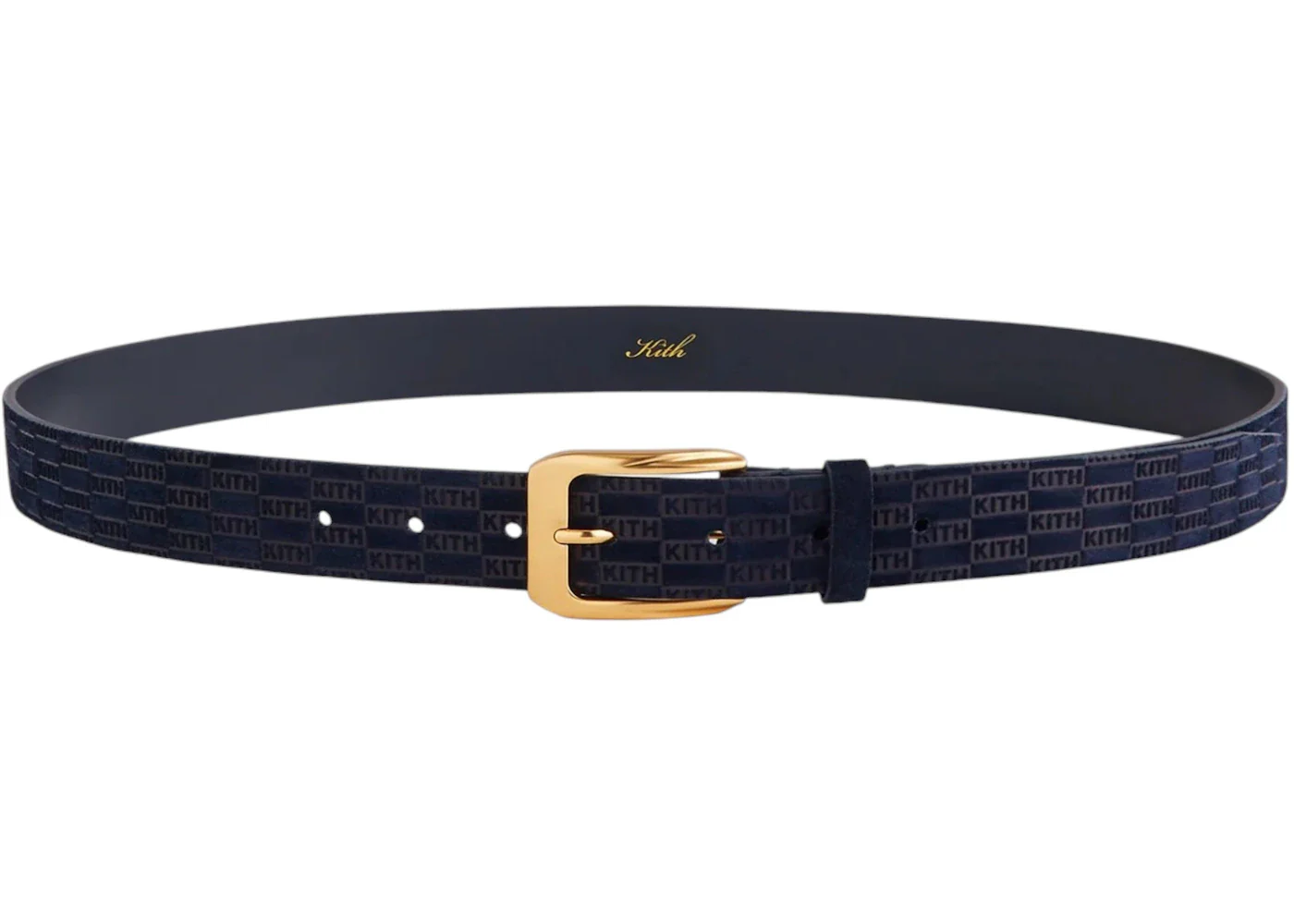 Kith Monogram Suede Leather Belt Ink