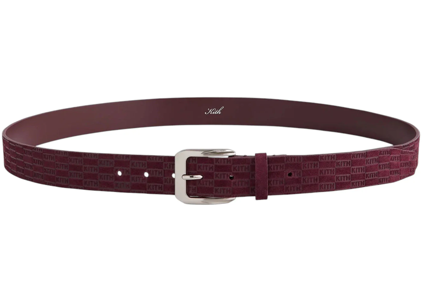 Kith Monogram Suede Leather Belt Magma