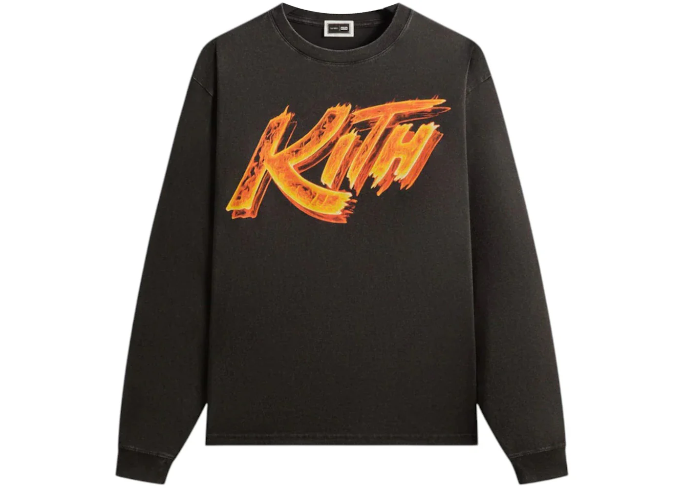 Kith x Capcom Street Fighter Flame Vintage Long Sleeve Tee Black
