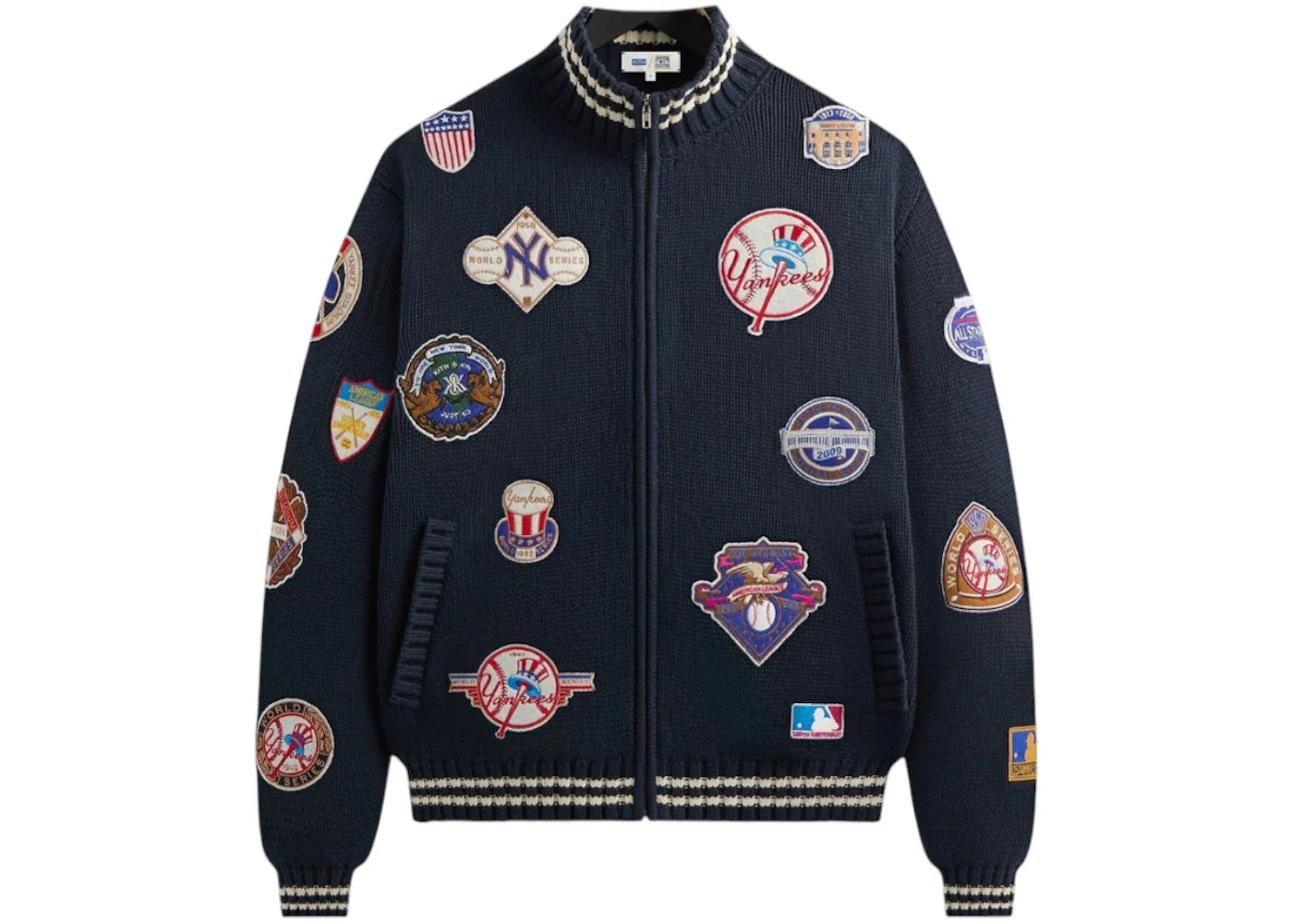 Kith x New York Yankees All-Over Embroidered Wyona Full Zip Nocturnal