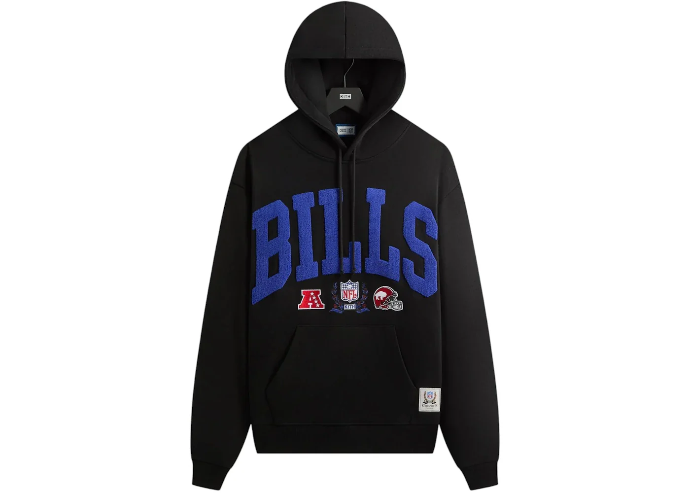 Kith x NFL Buffalo Bills Stitched Vintage Hoodie Black