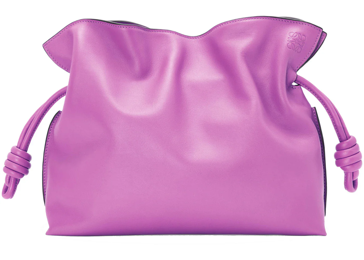 LOEWE Flamenco Clutch in Nappa Calfskin Bright Purple
