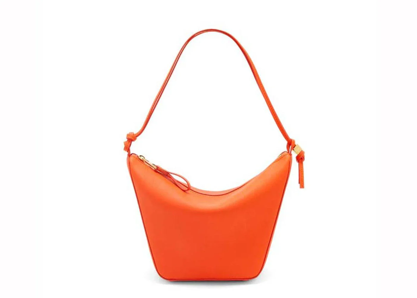 LOEWE Mini Hammock Hobo Bag in Classic Calfskin Vivid Orange