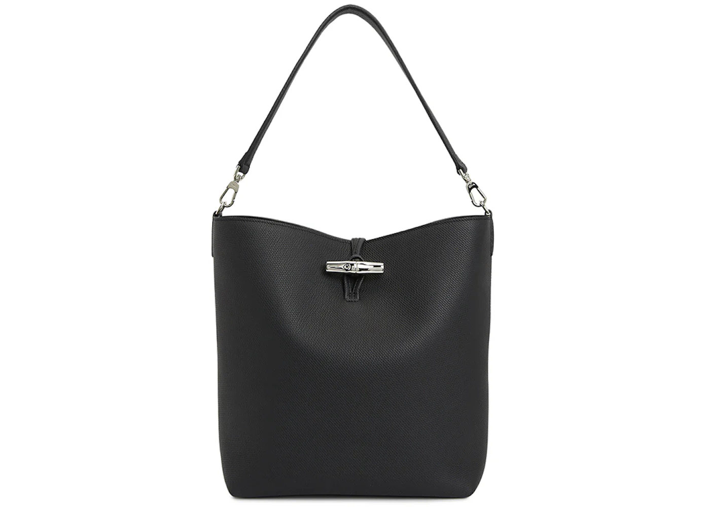 Longchamp Le Roseau M Hobo Bag Black