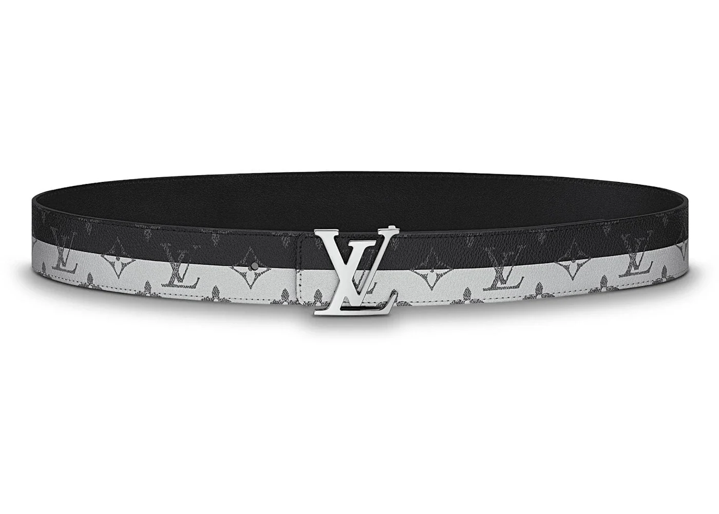 Louis Vuitton Belt Initiales Monogram Eclipse Split Outdoor 40mm Black/White
