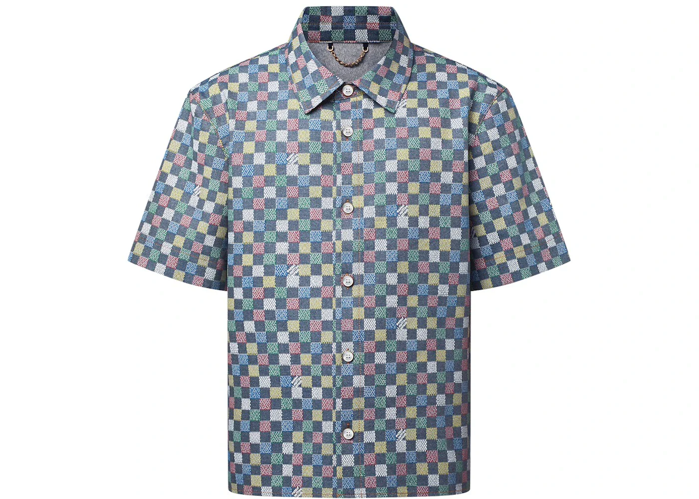 Louis Vuitton Damier Chambray Short-Sleeved Shirt Multicolor