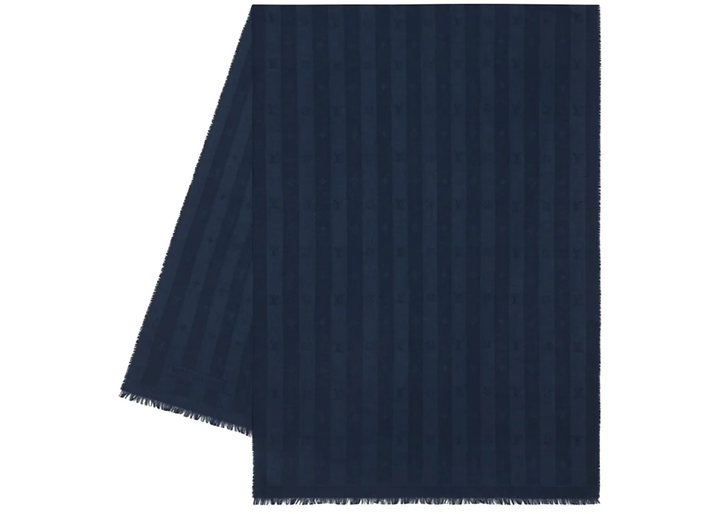 Louis Vuitton Monogram Stripy Stole Navy Blue
