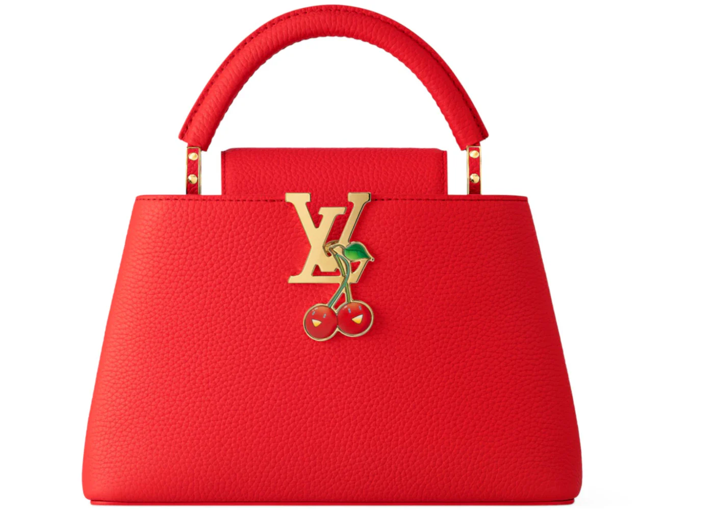 Louis Vuitton x Takashi Murakami Cherry Capucines BB Red