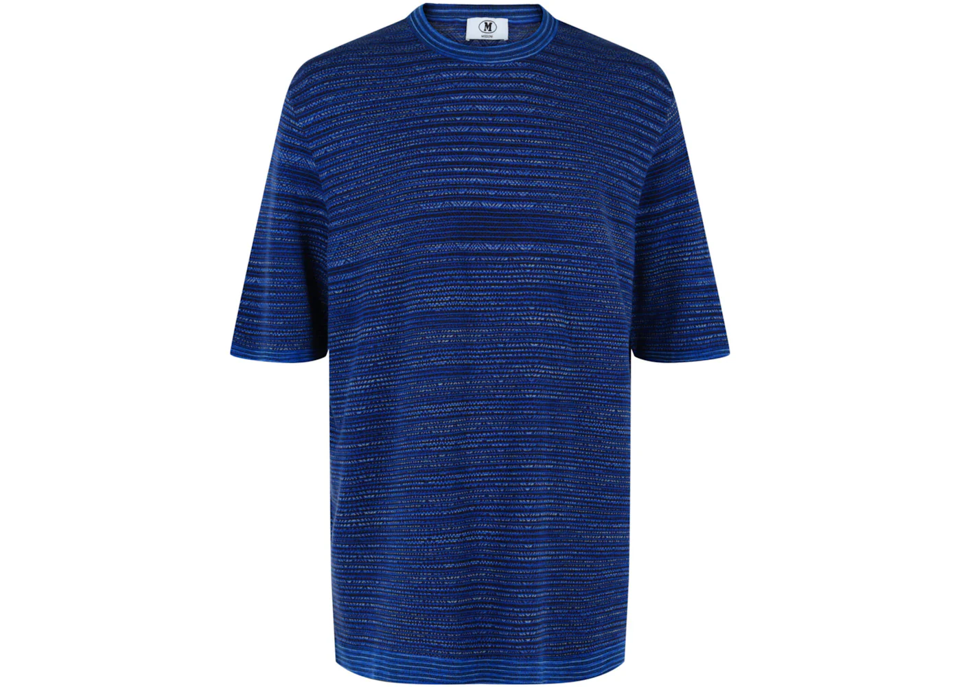 M Missoni Flame Zigzag Cotton T-shirt Blue Multi