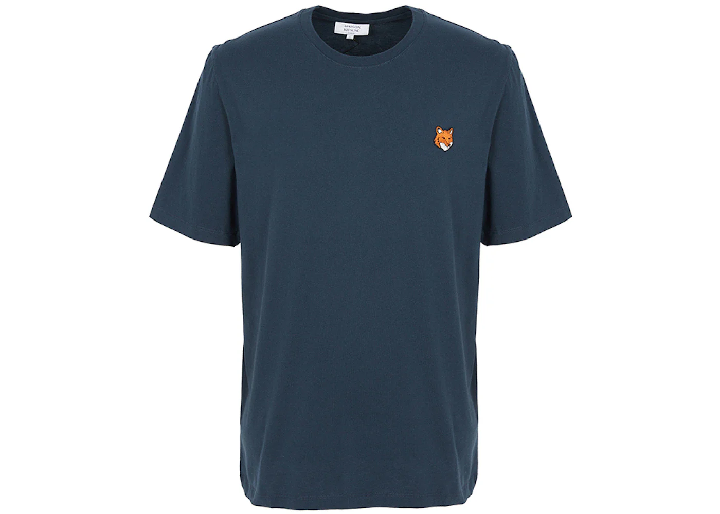 Maison Kitsune Fox Head Short Sleeve T-shirt Navy
