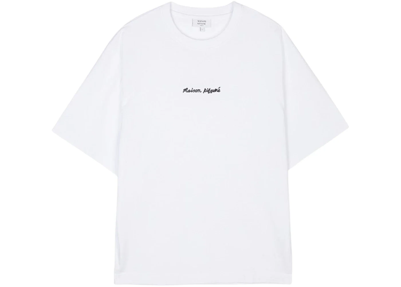 Maison Kitsune Handwriting S/S T-Shirt White