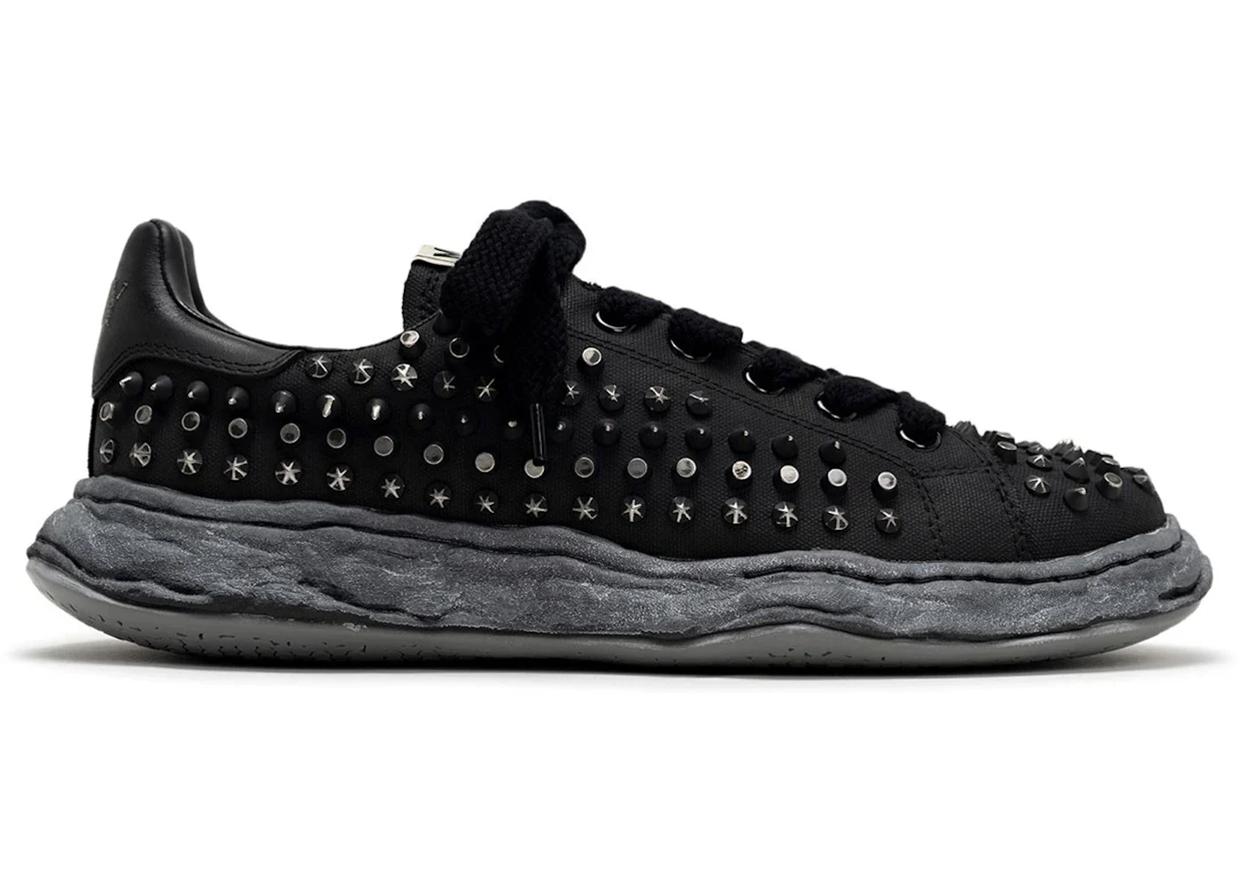 Maison Mihara Yasuhiro Charles OG Sole Studded Canvas Low Triple Black