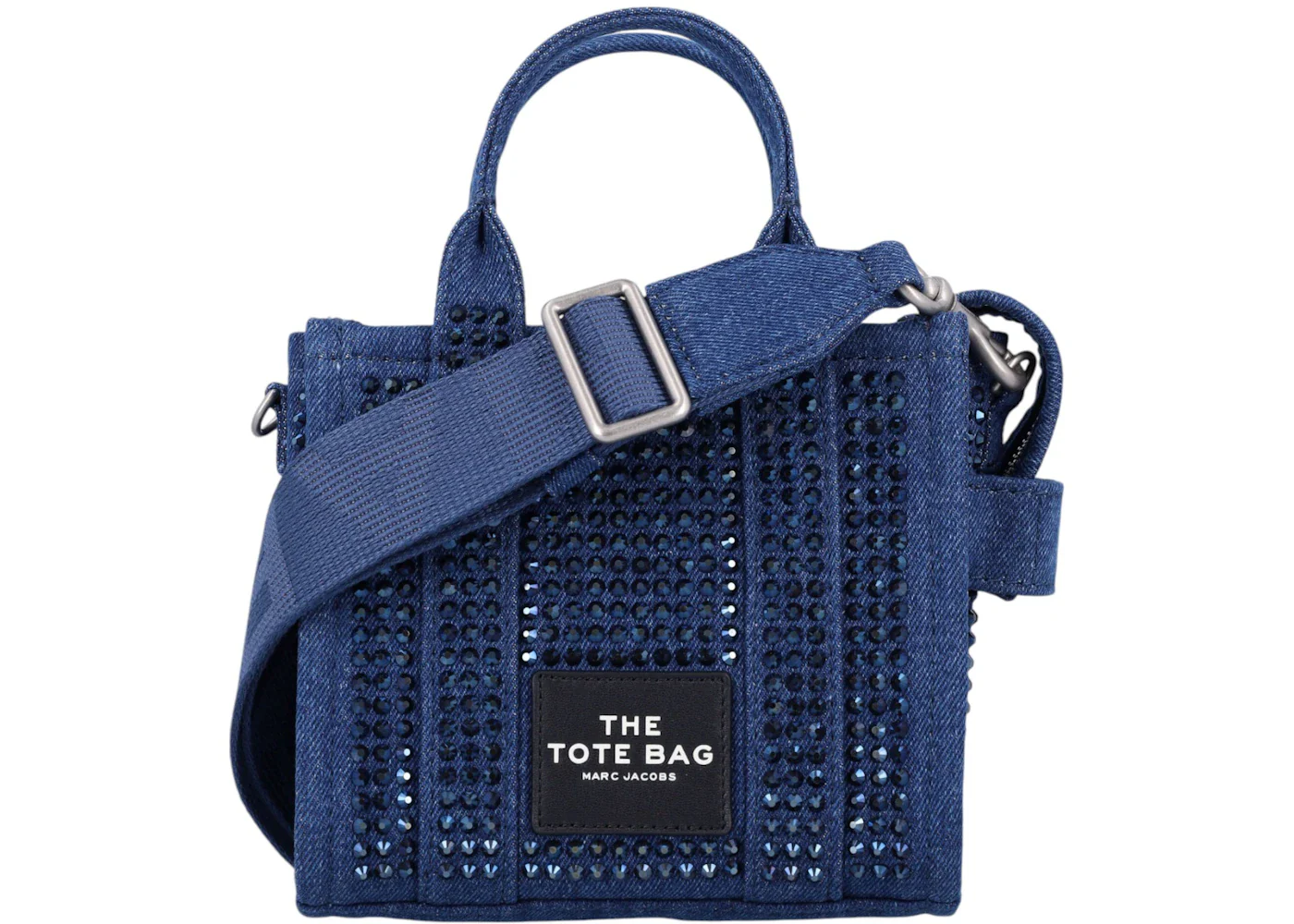 Marc Jacobs The Crossbody Tote Denim Crystal Dark Wash Blue