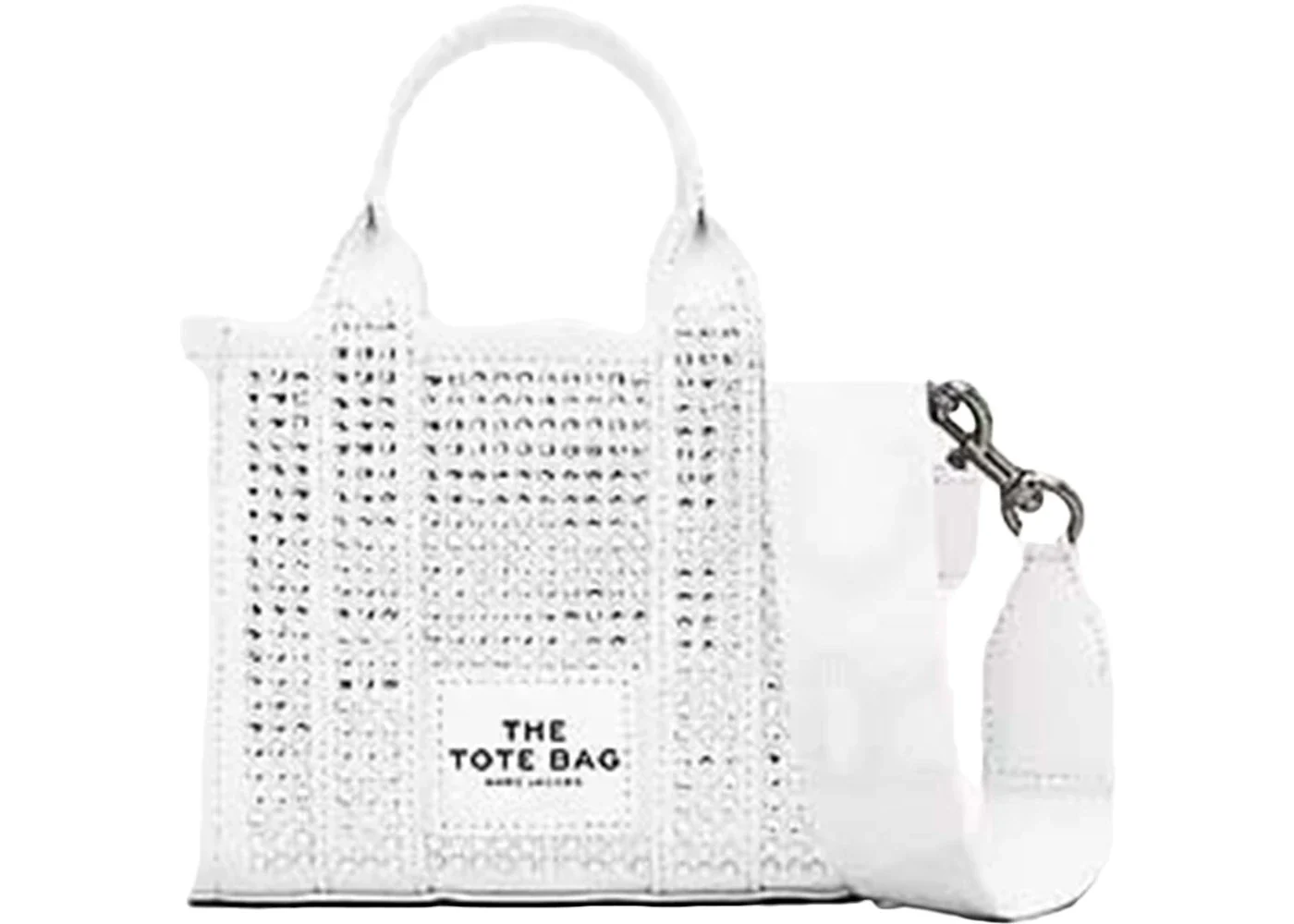 Marc Jacobs The Crystal Canvas Mini Tote Bag White