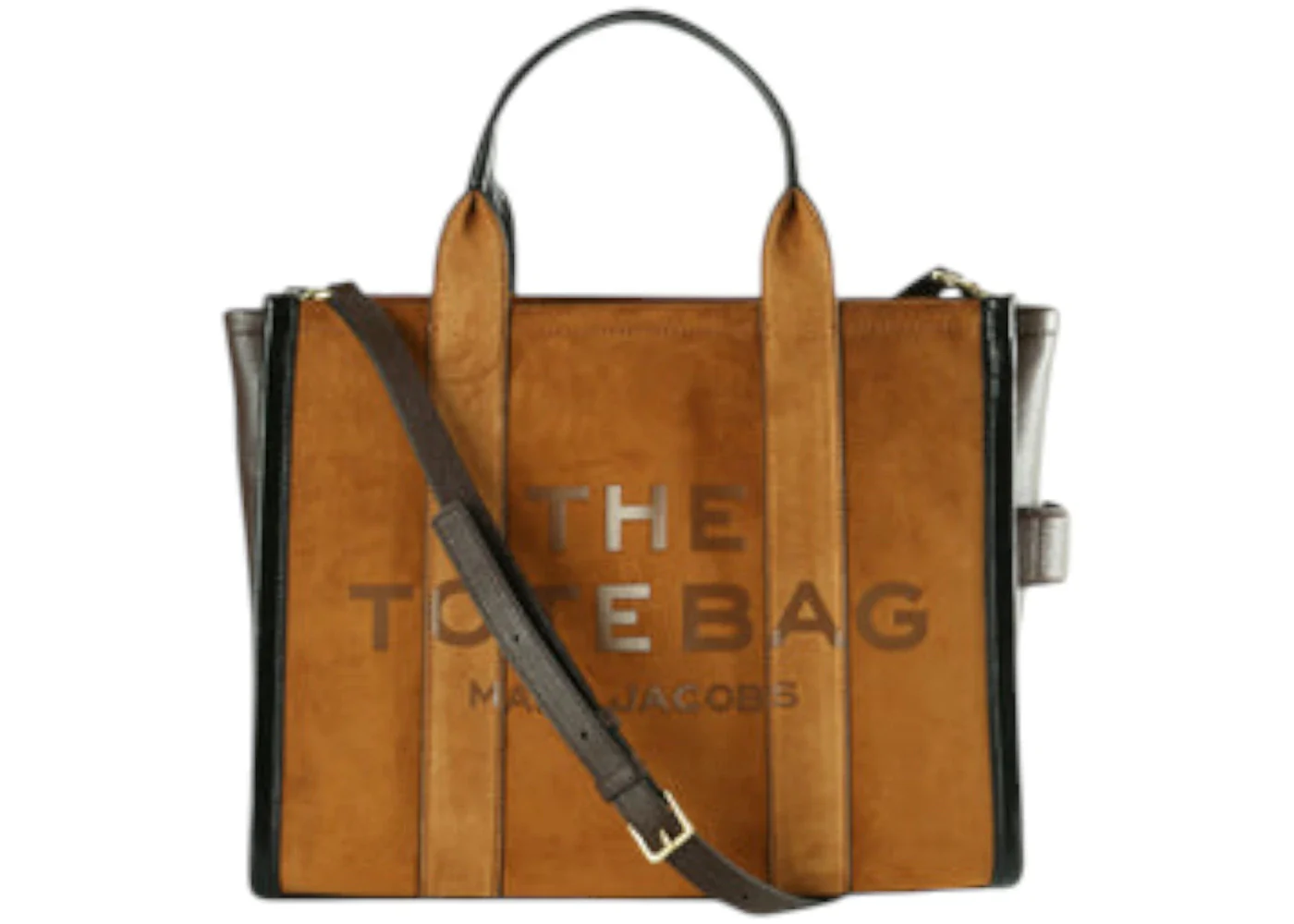 Marc Jacobs The Medium Suede Leather Blocked Tote Bag Copper