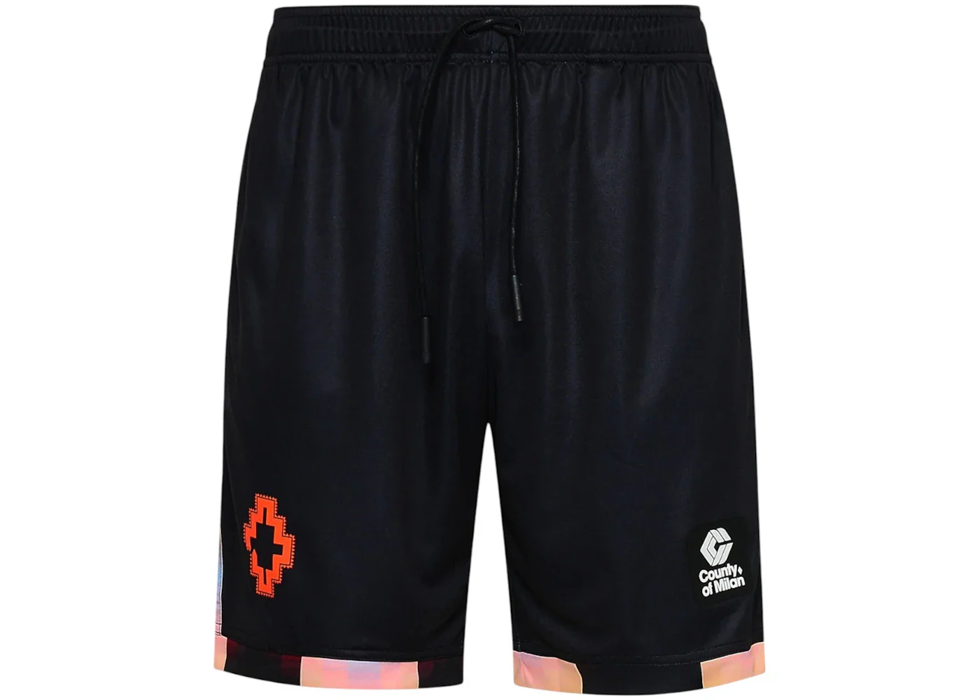 Marcelo Burlon Printed Track Shorts Black/Pink