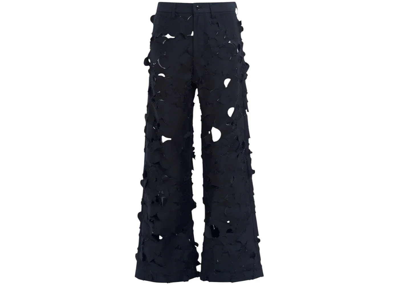 Marni Circle Laser Cut Trousers Black