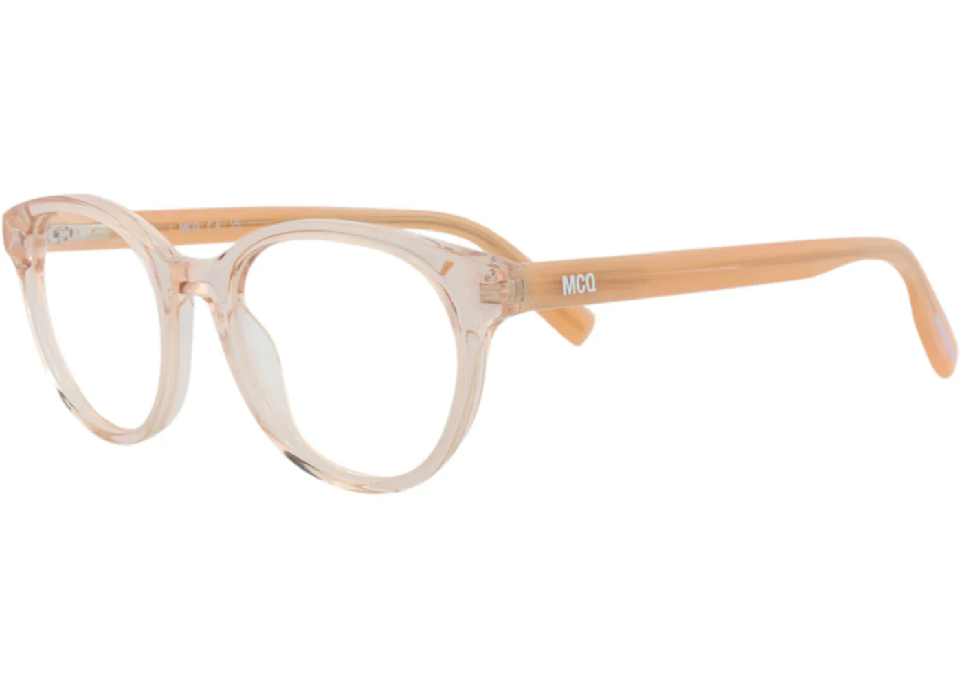 McQ Alexander McQueen Round Oval Optical Frames Nude Pink Transparent (MQ0308O-30010809-004)
