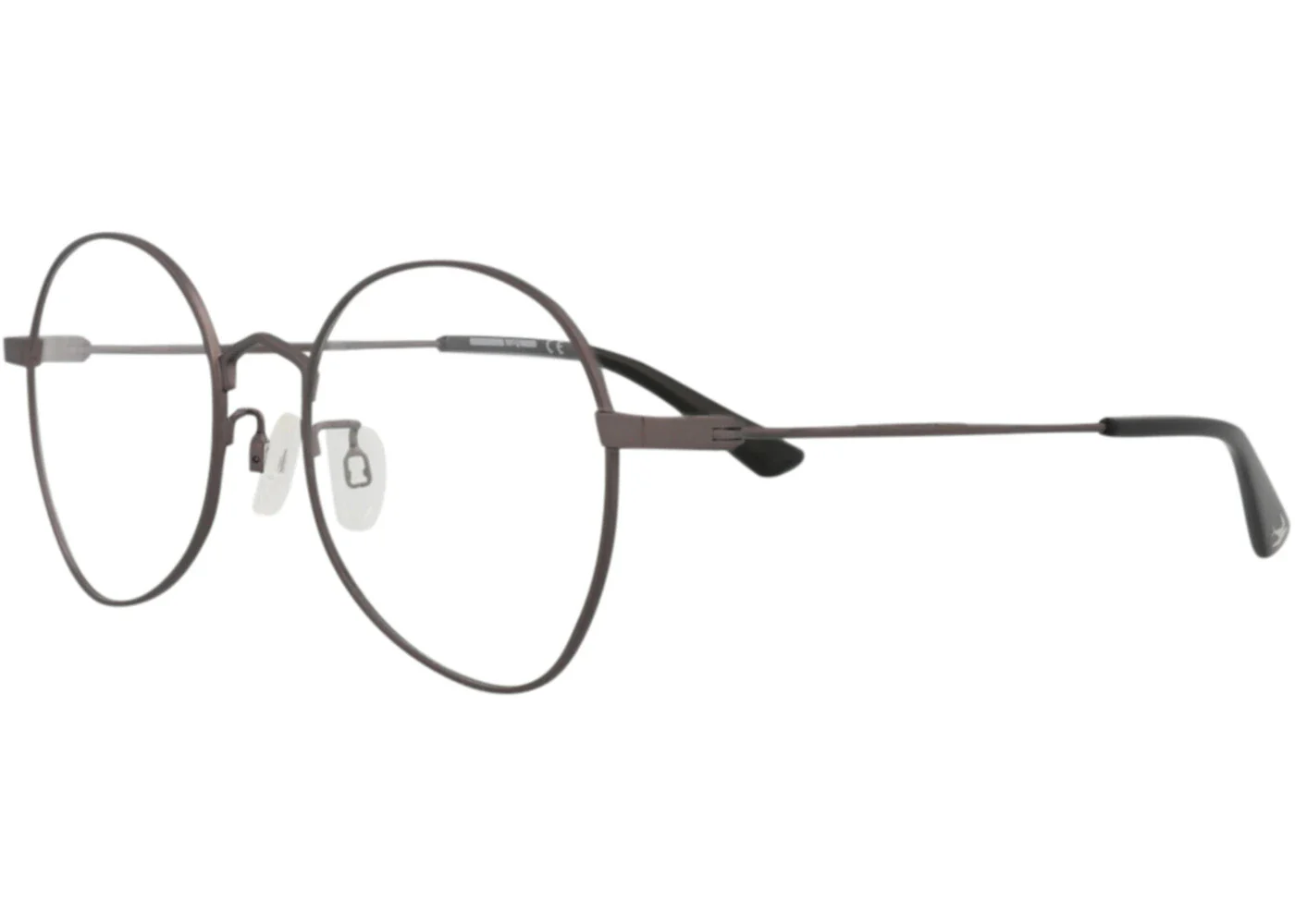 McQ Alexander McQueen Round Oval Optical Frames Ruthenium Ruthenium Transparent (MQ0290O-30009188-001)