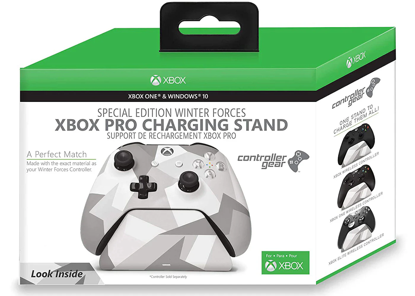 Microsoft Xbox Pro Controller Gear Charging Stand CSXBOX1RN-00WNF Winter Forces