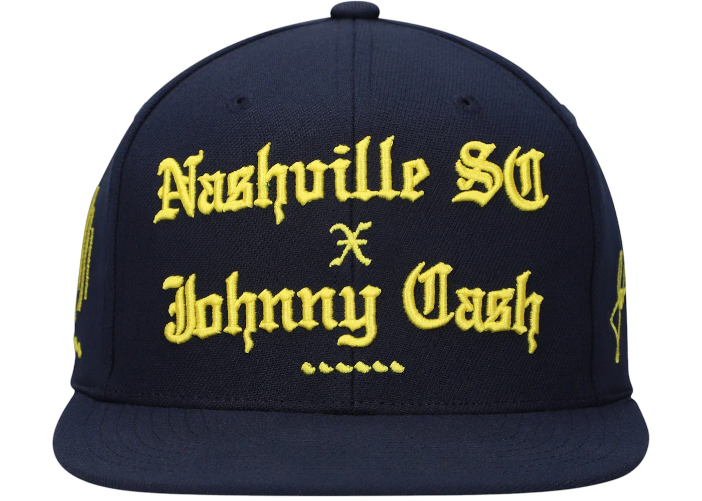 Mitchell & Ness Nashville SC x Johnny Cash Snapback Adjustable Hat Navy