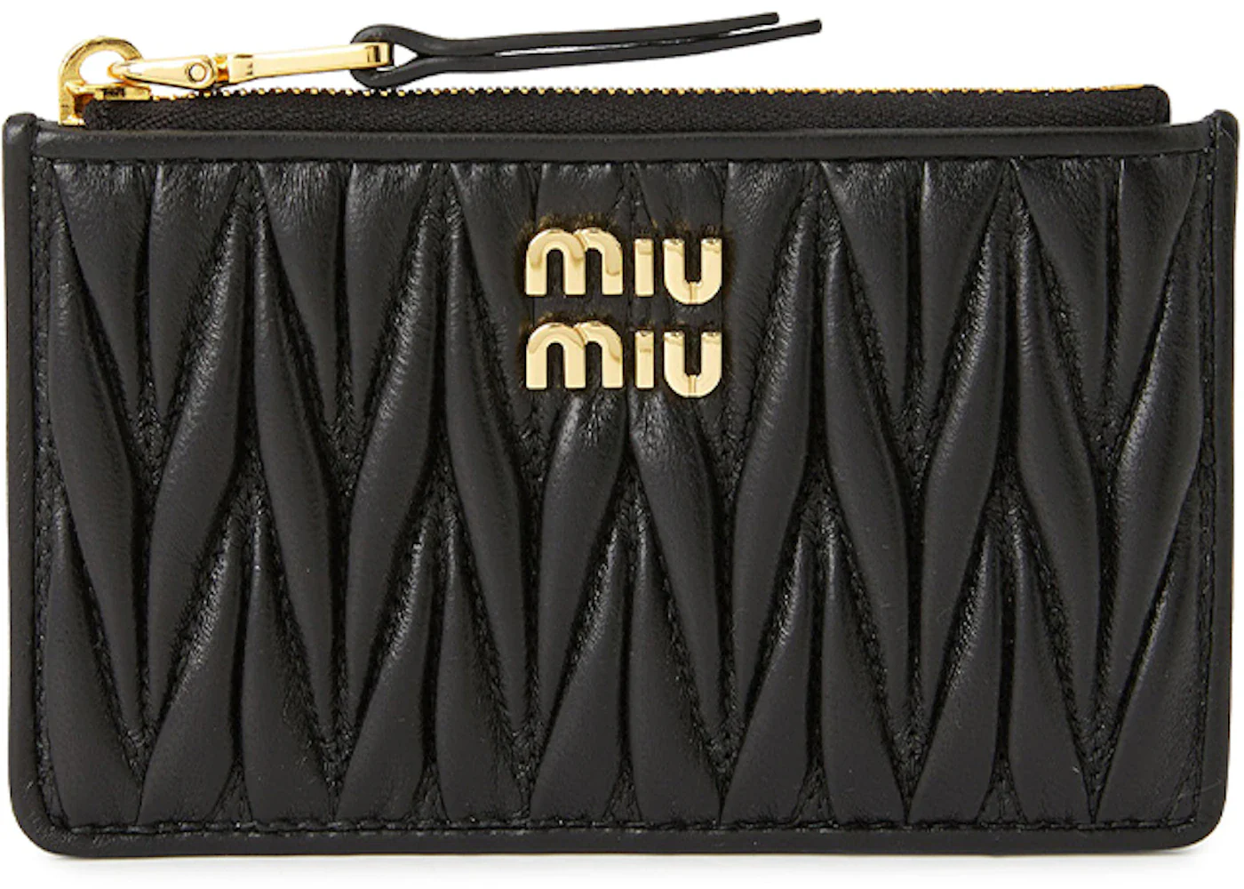 Miu Miu Matelasse Card Holder Black