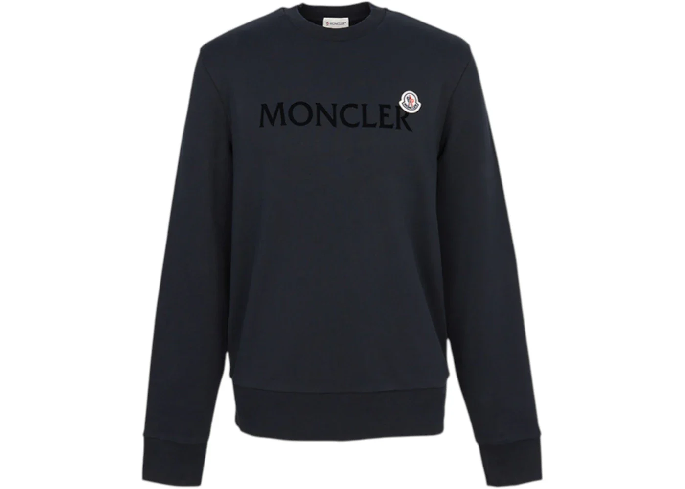 Moncler Logo Embroidery T-shirt Navy